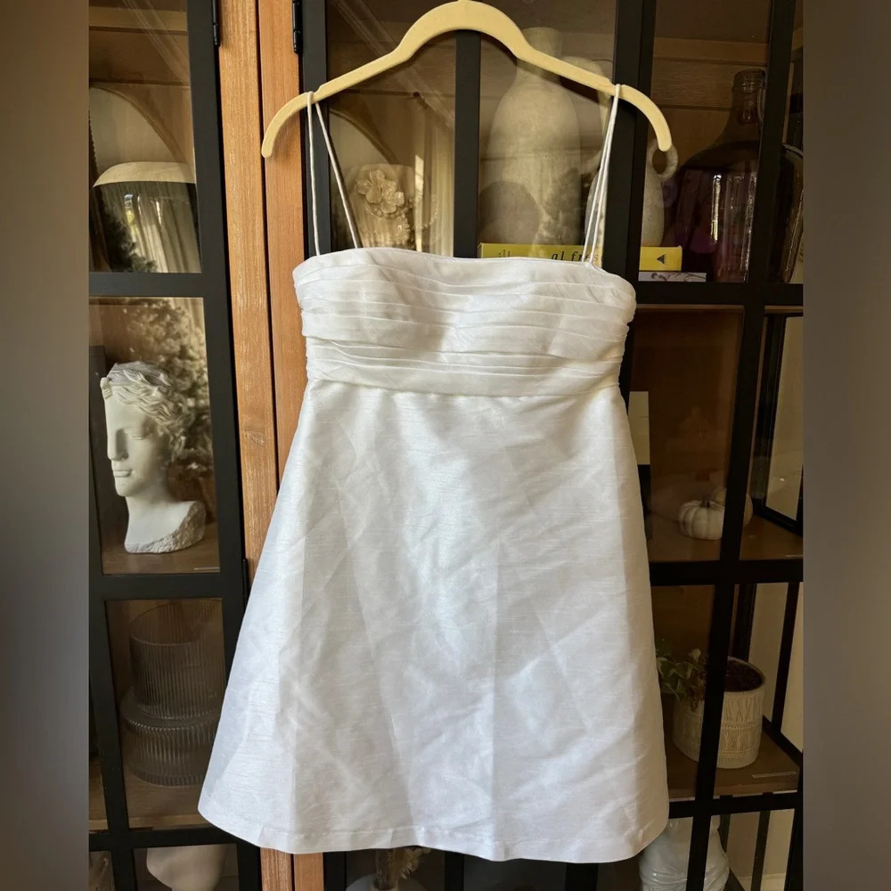 By Watters Ivy wedding dress mini a-line reception square neckline lined bride - Picture 9 of 9
